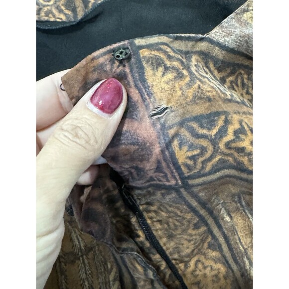 IRENE Exclusively For Bullocks Wilshire Vintage Dress Peruvian Print Sz Sm-M - Picture 9 of 11